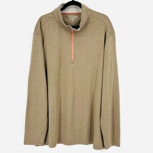 Maelreg 3XL Brown 1/4 Zip Performance Pullover